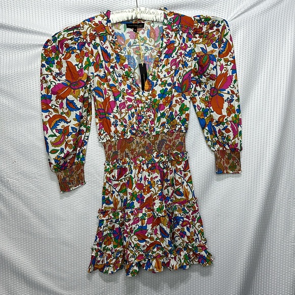 NWT House of Harlow 1960 puff Half sleeves Floral Dress - Picture 4 of 16